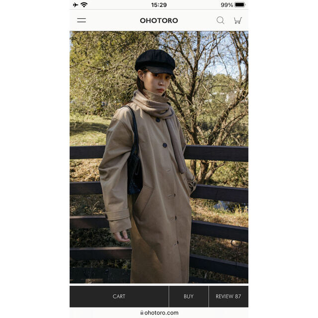 OHOTORO(オオトロ)のohotoro firenze trench coat レディースのジャケット/アウター(トレンチコート)の商品写真