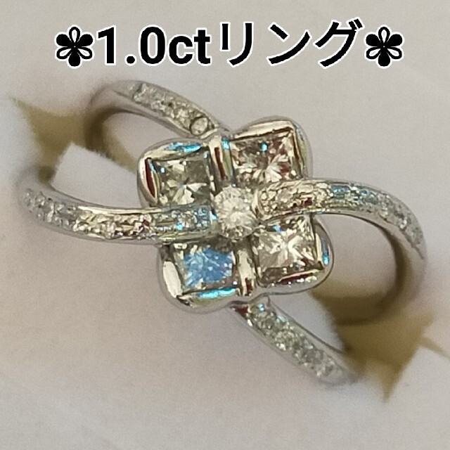 プラチナダイヤモンドリング1.00CT　Pt900  10号　ブライダル レディースのアクセサリー(リング(指輪))の商品写真