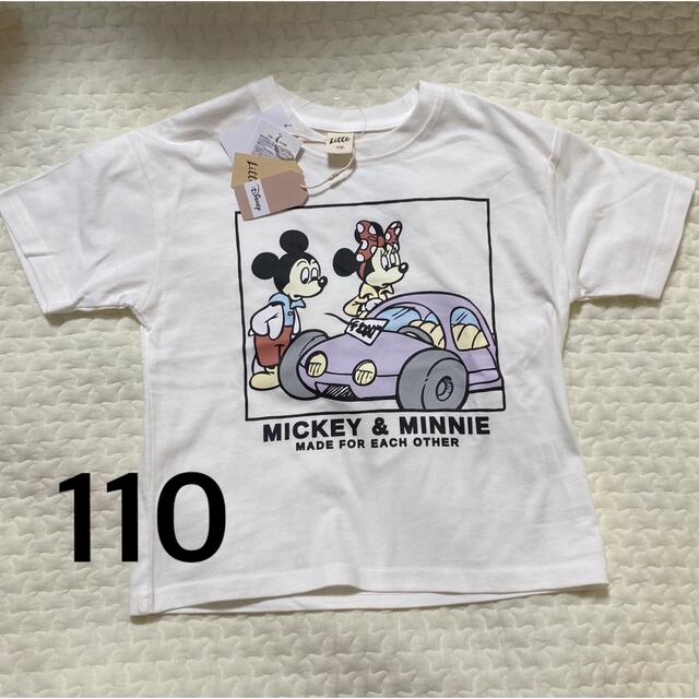 しまむら(シマムラ)の新品☆リトシー　ミッキー  ホワイト　Tシャツ　110 キッズ/ベビー/マタニティのキッズ服男の子用(90cm~)(Tシャツ/カットソー)の商品写真