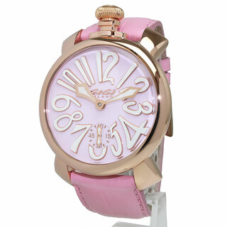 ガガミラノ(GaGa MILANO)のガガミラノ マヌアーレ 48MM 腕時計 ピンク（未使用　展示品）(腕時計(アナログ))