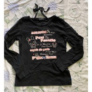 ポンポネット(pom ponette)のポンポネット 黒　長袖カットソー　150 ロンT(Tシャツ/カットソー)