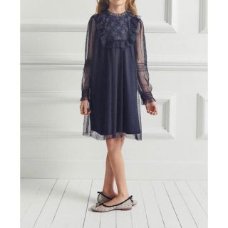 ザラキッズ(ZARA KIDS)の【新品】ZARA シースルーデザインワンピース 122(ワンピース)