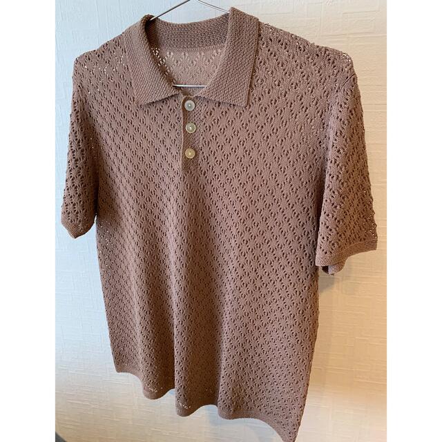 crochet mesh polo ヴィンテージポロシャツ 3