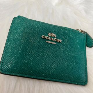 コーチ(COACH)のcoach パスケース　カードケース　キーケース　グリーン(パスケース/IDカードホルダー)