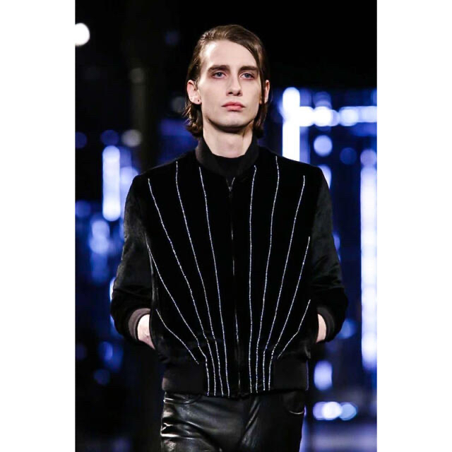 【35%OFF】 Saint Laurent Jacket Bomber Velvet Viscose Swarovski - ブルゾン