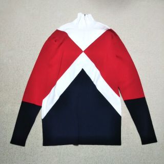 トミーヒルフィガー(TOMMY HILFIGER)の新品【TOMMY】ニット ワンピース トップス 長袖トリコロール ブランド(ニット/セーター)