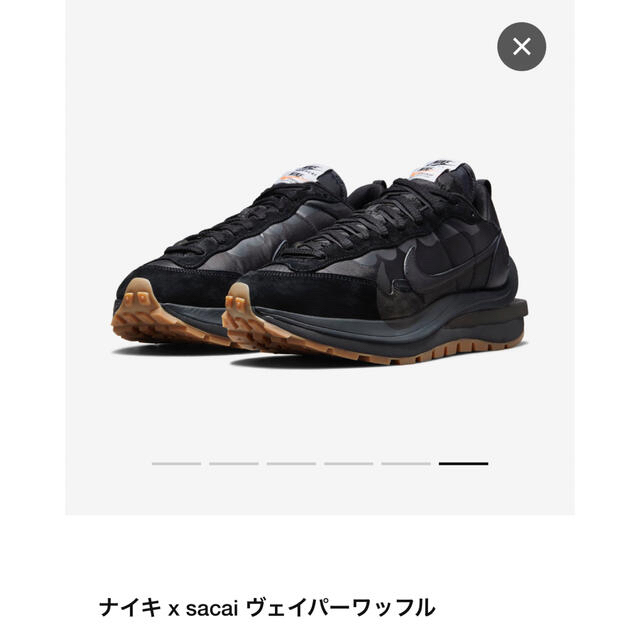 NIKE(ナイキ)のNIKE サカイ sacai ヴェイパーワッフルシューズ 24.5 ブラック レディースの靴/シューズ(スニーカー)の商品写真