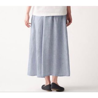 ムジルシリョウヒン(MUJI (無印良品))の【無印良品】フレンチリネン ギャザースカート（ペチコート付き）(ロングスカート)