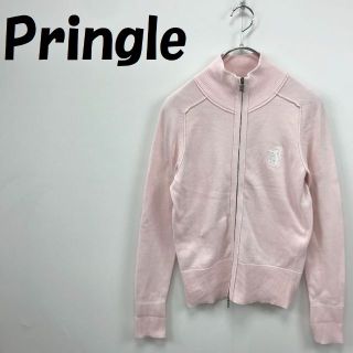 プリングル(Pringle)の【人気】プリングル ジップアップ ニットカーディガン ロゴマーク S レディース(カーディガン)