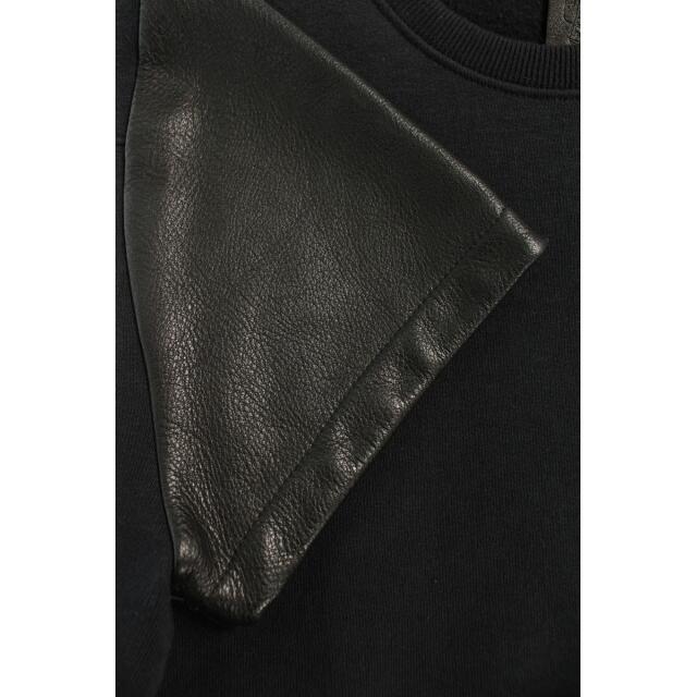 クロムハーツ 袖レザー切替サイドスリットスウェットTシャツ