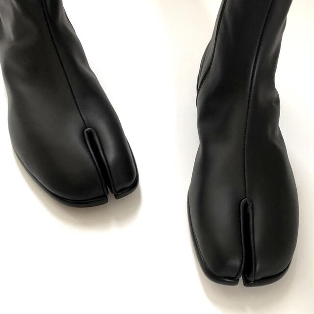 新品/42 メゾン マルジェラ フラットソール 足袋ブーツ ブラック 黒