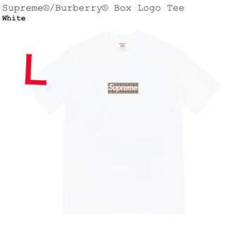 シュプリーム(Supreme)のSupreme Burberry Box logo Tee 白L (Tシャツ/カットソー(半袖/袖なし))