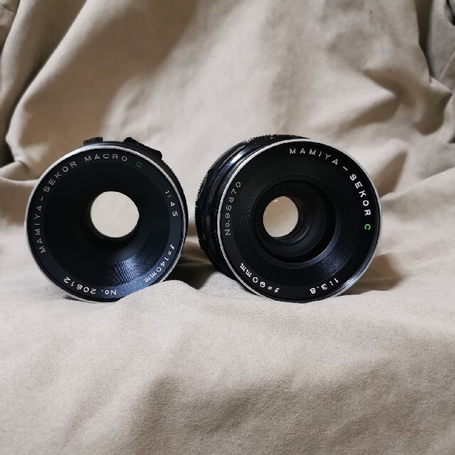 Mamiya レンズ 2本組 ジャンク スマホ/家電/カメラのカメラ(レンズ(単焦点))の商品写真