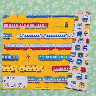 372:電車柄♪リバーシブルランチョンマット♪ハンドメイド♪(その他)