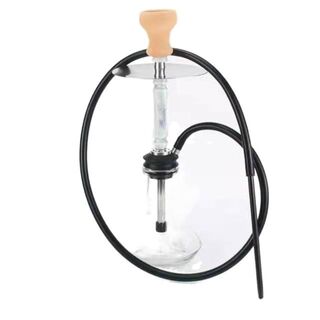 シーシャ 水タバコ 白 Hookah フーカ 炭 水キセル ガラス 円形  A(灰皿)