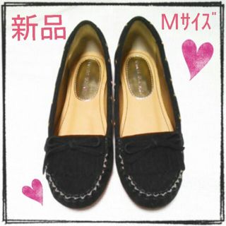 新品♡モカシンパンプス♡ベロア黒(ハイヒール/パンプス)