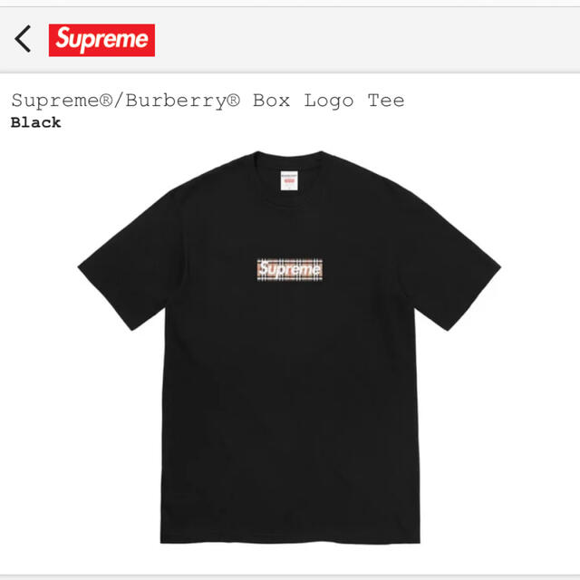Tシャツ/カットソー(半袖/袖なし) Supreme - supreme burberry box logo tee