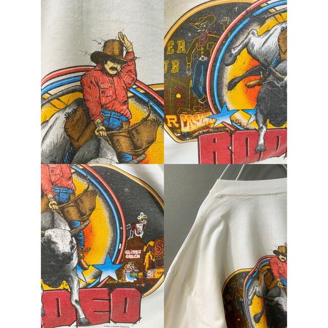 古着 ビンテージ 80s USA カーボーイ 長袖 ロング Tシャツ 希少 上品な