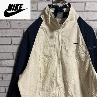 ナイキ(NIKE)の90s 古着 ナイキ 刺繍ロゴ スウォッシュロゴ ビッグシルエット ゆるだぼ(ナイロンジャケット)