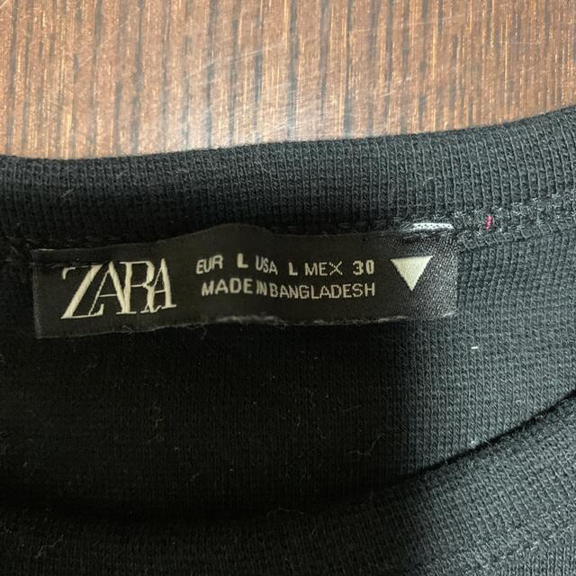ZARA(ザラ)のZARA ミニ丈　Tシャツ レディースのトップス(Tシャツ(半袖/袖なし))の商品写真