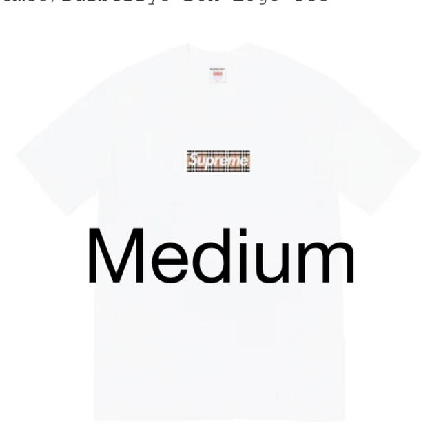 Supreme(シュプリーム)のM Supreme®/Burberry® Box Logo Tee バーバリー メンズのトップス(Tシャツ/カットソー(半袖/袖なし))の商品写真