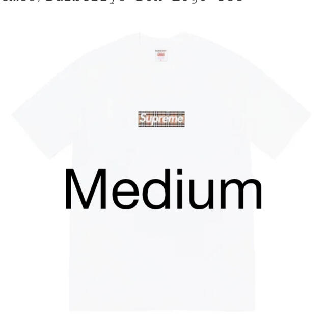 新しいスタイル Supreme - M Supreme®/Burberry® Box Logo Tee