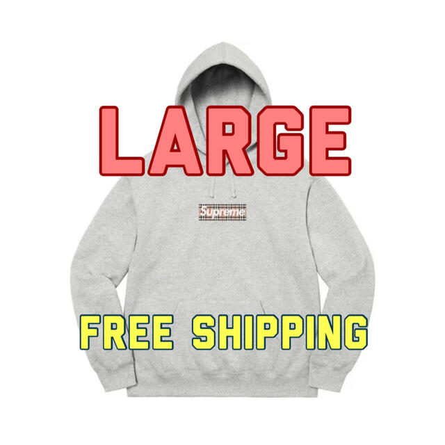 Supreme(シュプリーム)のBurberry Box Logo Hooded Sweatshirt L メンズのトップス(パーカー)の商品写真