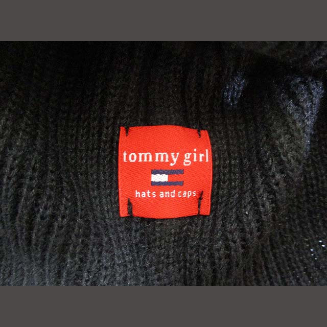 tommy girl(トミーガール)のトミーガール tommy girl ニット帽 ニットキャップ 黒 ブラック  レディースの帽子(その他)の商品写真