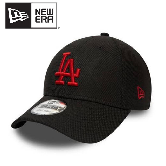 NEW ERA(ニューエラー)のニューエラ キャップ LA ドジャース 黒 ブラック ロゴ 赤 メンズの帽子(キャップ)の商品写真