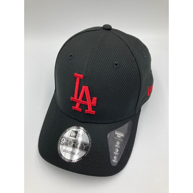 NEW ERA(ニューエラー)のニューエラ キャップ LA ドジャース 黒 ブラック ロゴ 赤 メンズの帽子(キャップ)の商品写真