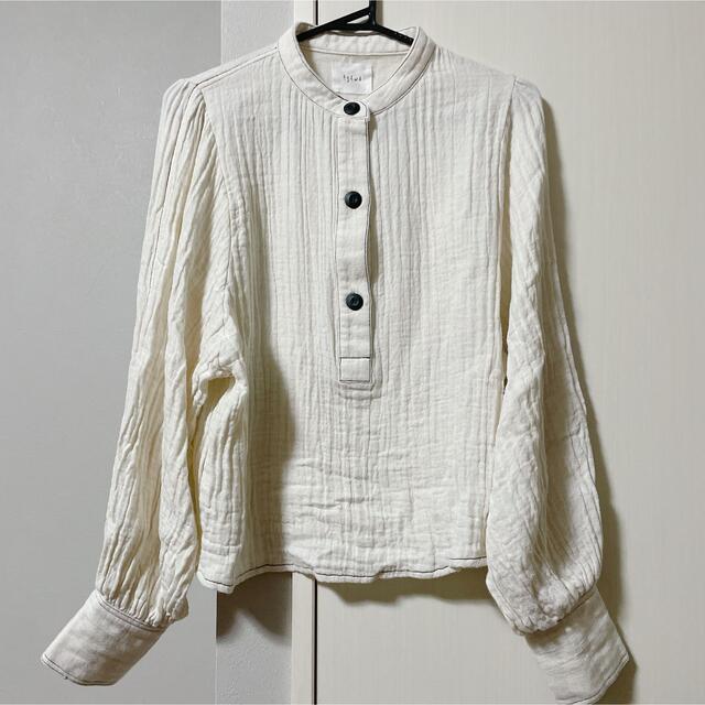 美品 AgAwd アガウド Puff Sleeve Jaguard Blouse