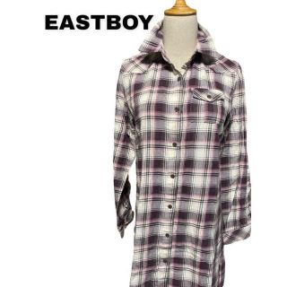 イーストボーイ(EASTBOY)のEASTBOY イーストボーイ チェック柄シャツワンピ チュニック丈 大人可愛い(チュニック)