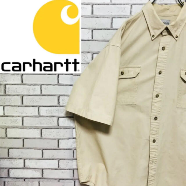 carhartt(カーハート)の超希少 カーハート 革タグ ビックサイズ チノ BD シャツ メキシコ製 90s メンズのトップス(シャツ)の商品写真