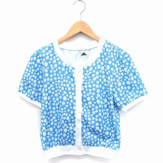 アザー(other)のアビトーキョー ABITOKYO 花柄カーディガン 丸首 半袖 F ライトブルー(カーディガン)