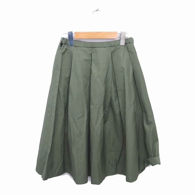 URBAN RESEARCH DOORS(アーバンリサーチドアーズ)のアーバンリサーチ ドアーズ フレア スカート ロング 薄手 F 緑 グリーン レディースのスカート(ロングスカート)の商品写真