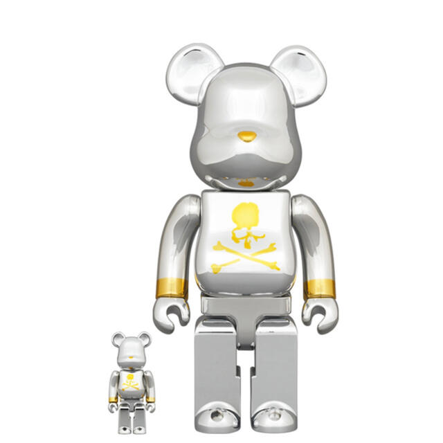 MEDICOM TOY(メディコムトイ)のBE@RBRICK mastermind SILVER 100％ 400％  エンタメ/ホビーのフィギュア(その他)の商品写真