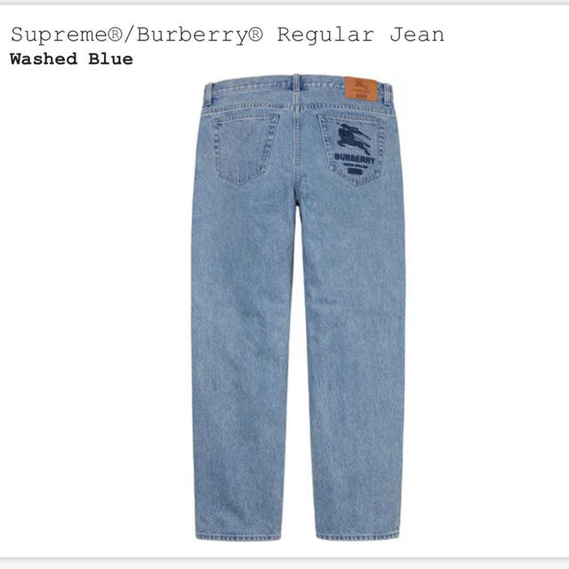 Supreme(シュプリーム)のSupreme Burberry Regular Jean Blue 30 メンズのパンツ(デニム/ジーンズ)の商品写真
