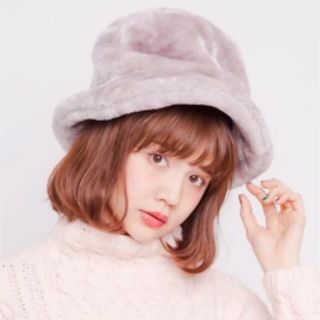 メリージェニー(merry jenny)の新品未使用 merry jenny ファーハット ラベンダー バケットハット(ハット)