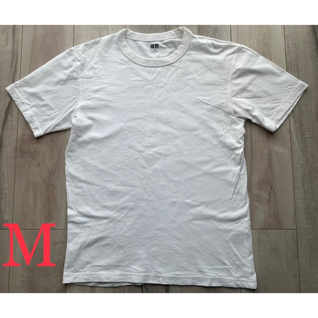 UNIQLO(ユニクロ)のユニクロ クルーネックTシャツ　Mサイズ　WHITE メンズのトップス(Tシャツ/カットソー(半袖/袖なし))の商品写真
