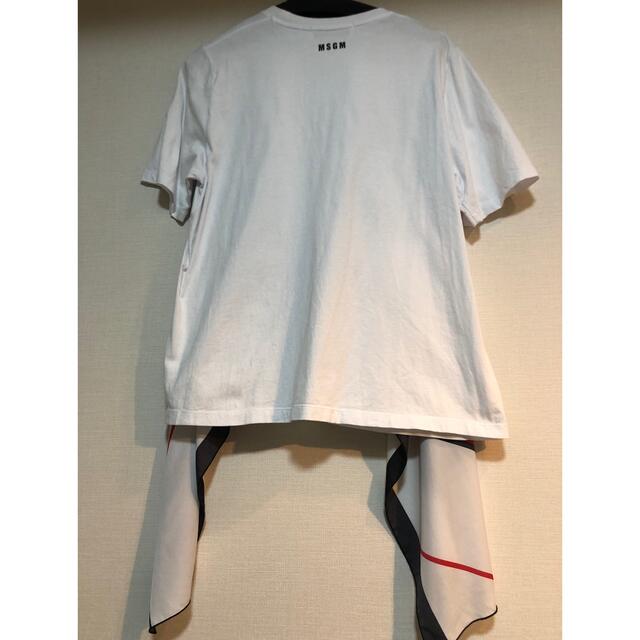 MSGM(エムエスジイエム)のMSGM エムエスジーエム スカーフコンビTシャツ XS レディースのトップス(Tシャツ(半袖/袖なし))の商品写真