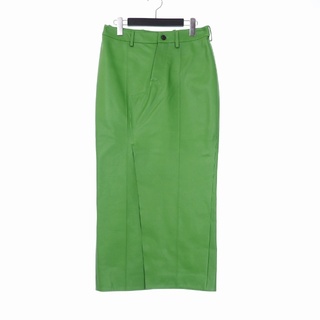 マルニ(Marni)のマルニ 20SS レザー スリット ロング スカート 40 グリーン 緑(ロングスカート)