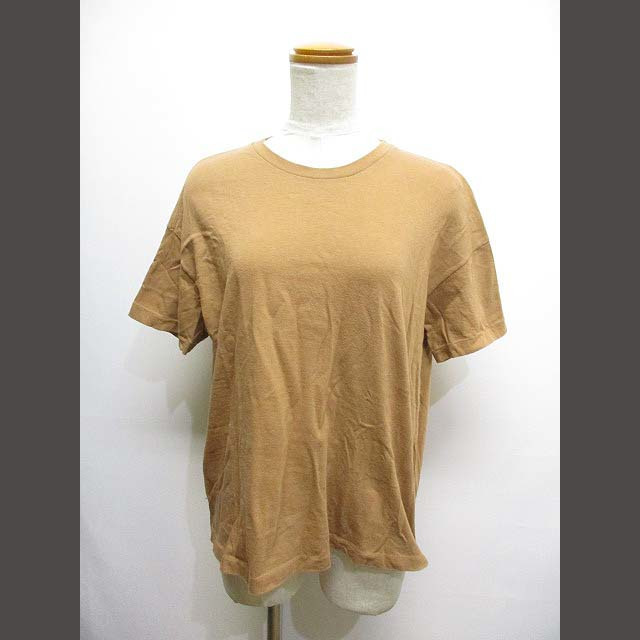 AURALEE(オーラリー)のオーラリー AURALEE クルーネック 半袖 Tシャツ 1 茶 ブラウン レディースのトップス(Tシャツ(半袖/袖なし))の商品写真