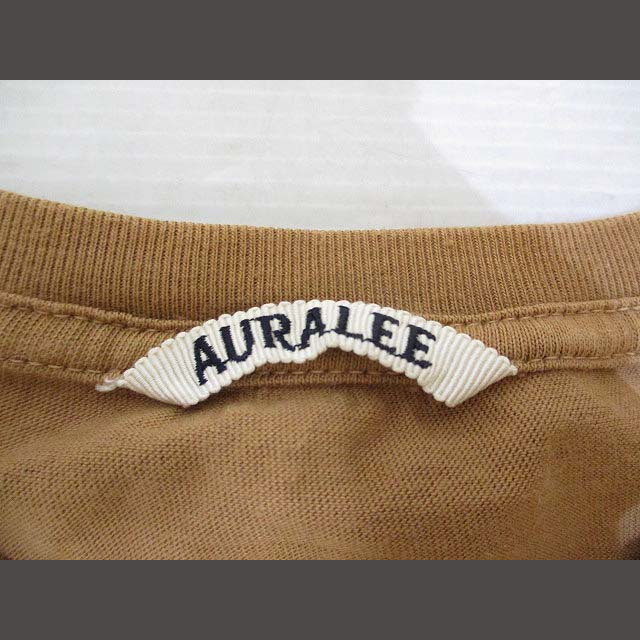 AURALEE(オーラリー)のオーラリー AURALEE クルーネック 半袖 Tシャツ 1 茶 ブラウン レディースのトップス(Tシャツ(半袖/袖なし))の商品写真