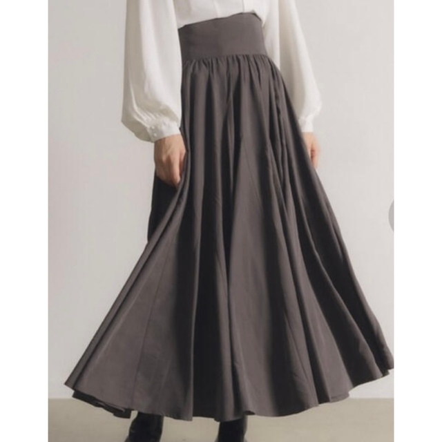 la belle Etude(ラベルエチュード)のラベルエチュード　ボリューム切替フレアマキシスカート レディースのスカート(ロングスカート)の商品写真