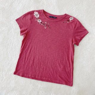 アバクロンビーアンドフィッチ(Abercrombie&Fitch)のアバクロ Abercrombie&Fitch 花刺繍 レディース 半袖 Tシャツ(Tシャツ/カットソー(半袖/袖なし))