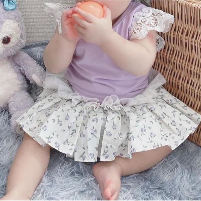 フローティングフローララベンダー　フリフリブルマ キッズ/ベビー/マタニティのキッズ服女の子用(90cm~)(その他)の商品写真