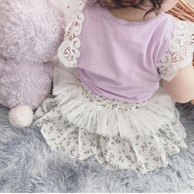 フローティングフローララベンダー　フリフリブルマ キッズ/ベビー/マタニティのキッズ服女の子用(90cm~)(その他)の商品写真