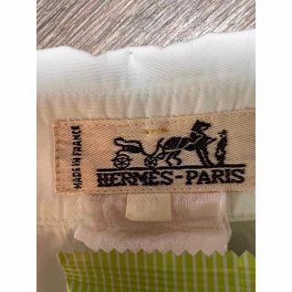 Hermes - エルメス HERMES40サイズ L 白 シャツ レア 馬車刺繍 ロゴ
