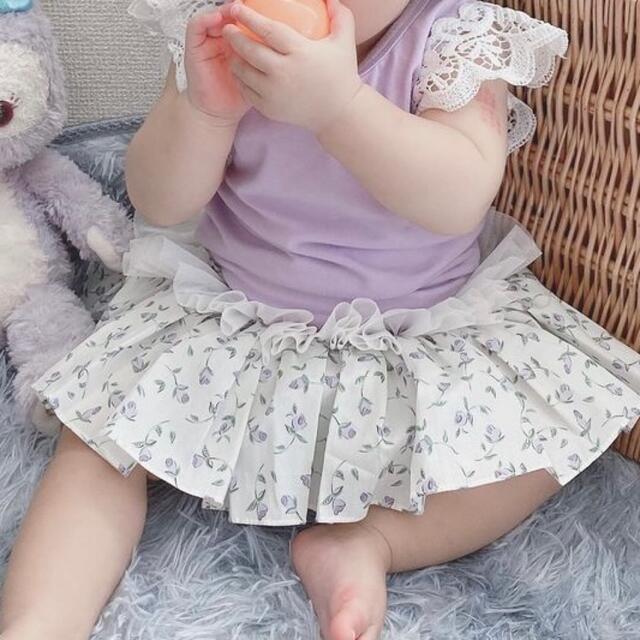 フェリシテプティペールピンク　フリフリブルマ キッズ/ベビー/マタニティのキッズ服女の子用(90cm~)(その他)の商品写真