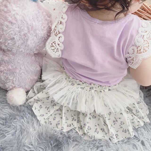 フェリシテプティペールピンク　フリフリブルマ キッズ/ベビー/マタニティのキッズ服女の子用(90cm~)(その他)の商品写真